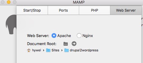 MAMP document root